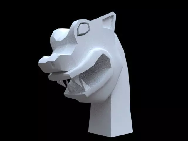 Drakkar Head Low-poly 3D model_0