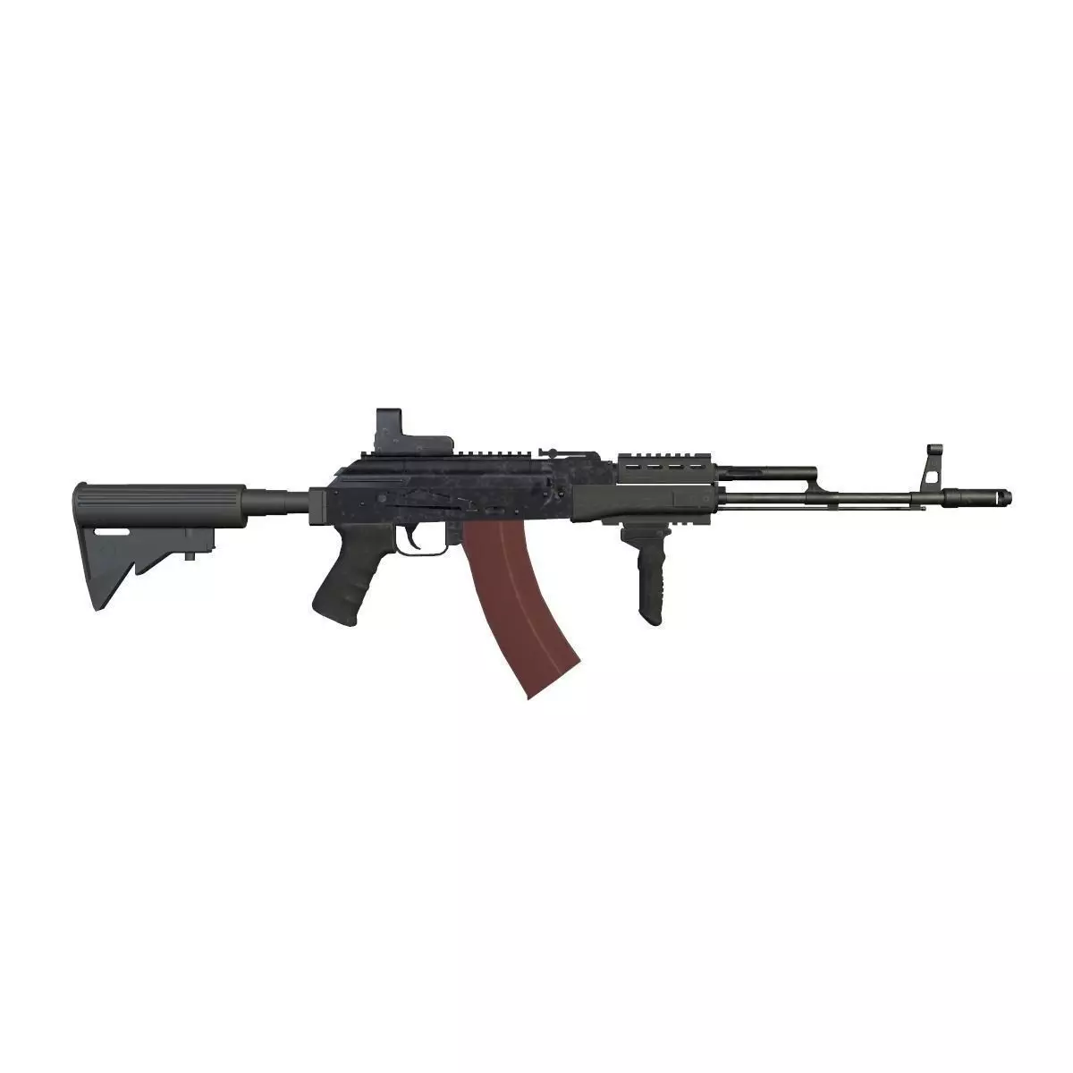 AK-74M Tactical Low-poly 3D model_0