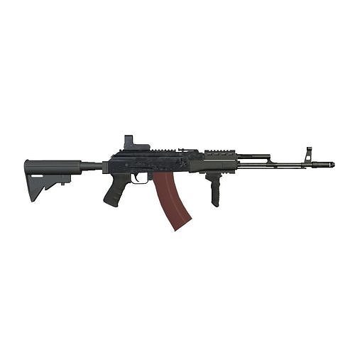 AK-74M Tactical Low-poly 3D model