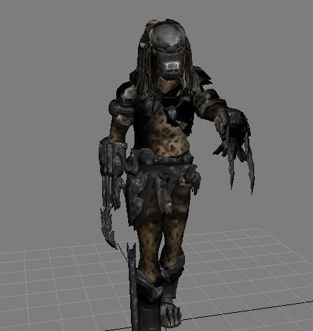 predator he is space strongest warrior Free low-poly 3D model