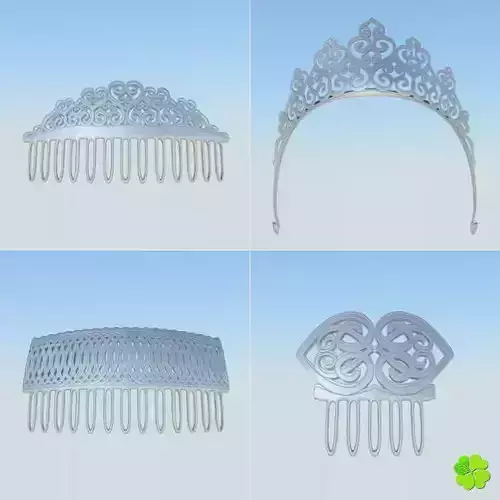 Hair jewelry low poly Low-poly 3D model