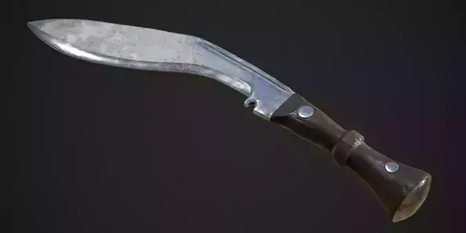 Kukri Knife with PBR textures