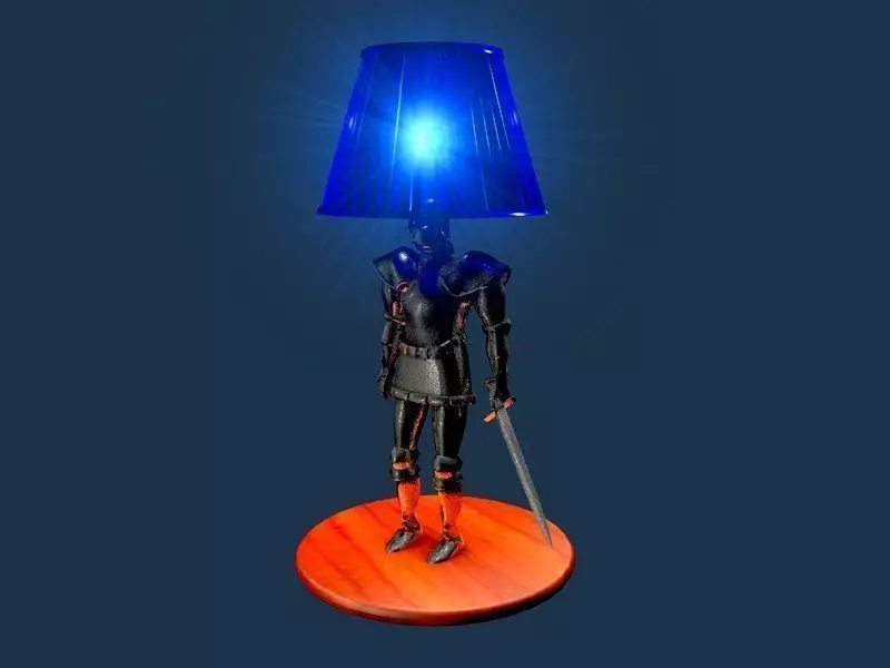 Lamp 4 knight in shining armour table 3D model