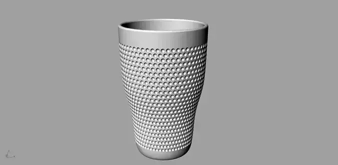 golfcup vase with pattern
