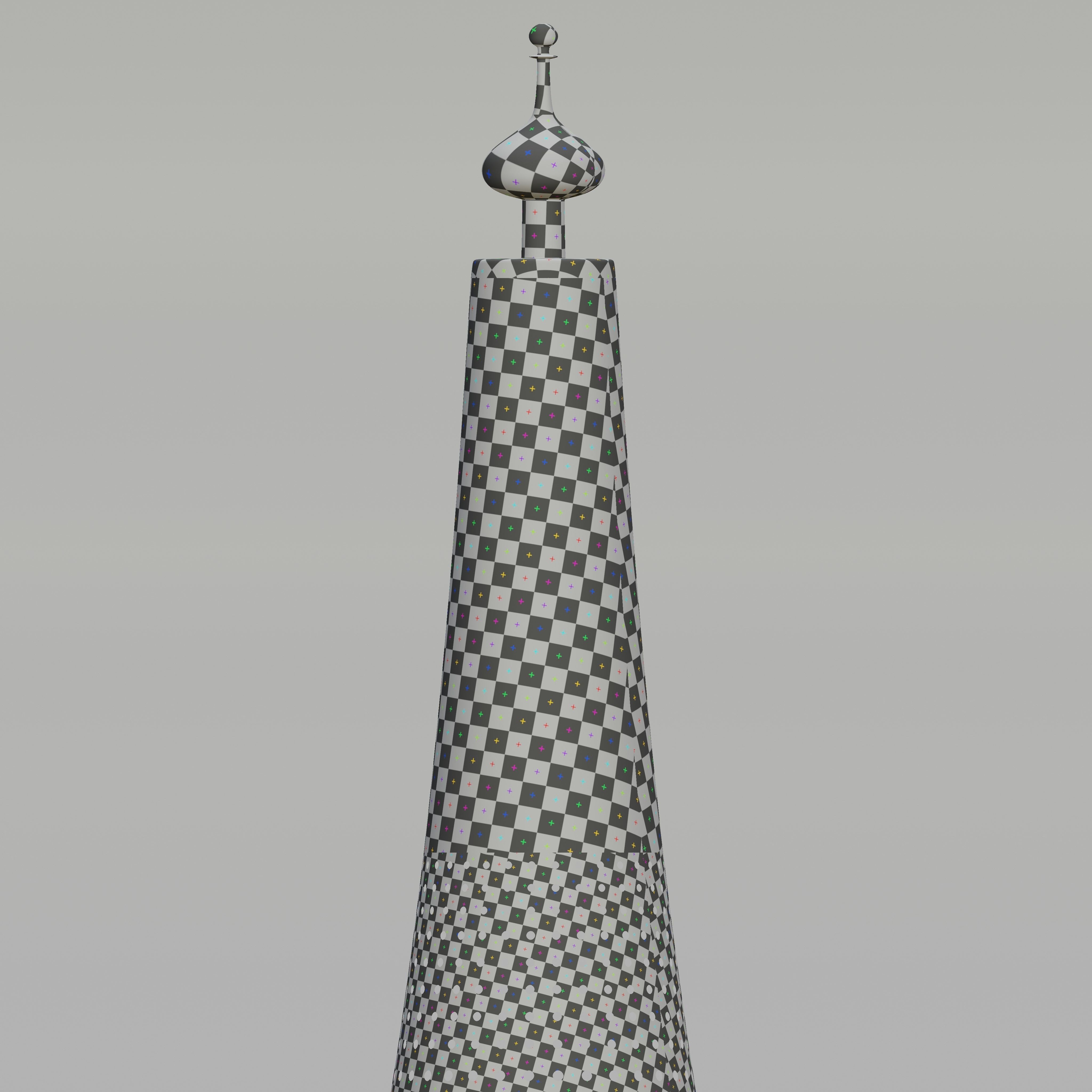 Moroccan Perforated Metal Conical Lantern 3D model_9