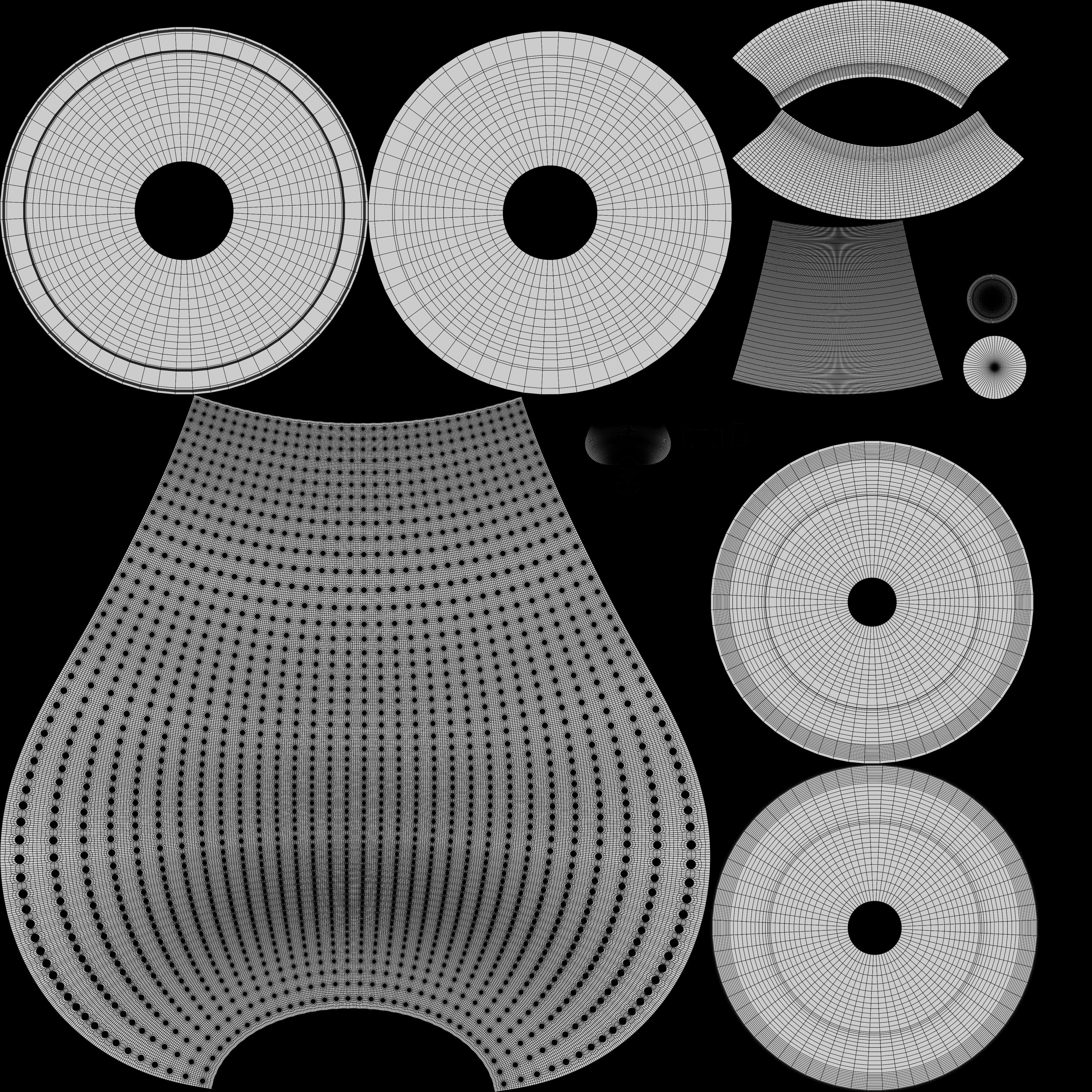 Moroccan Perforated Metal Conical Lantern 3D model_13