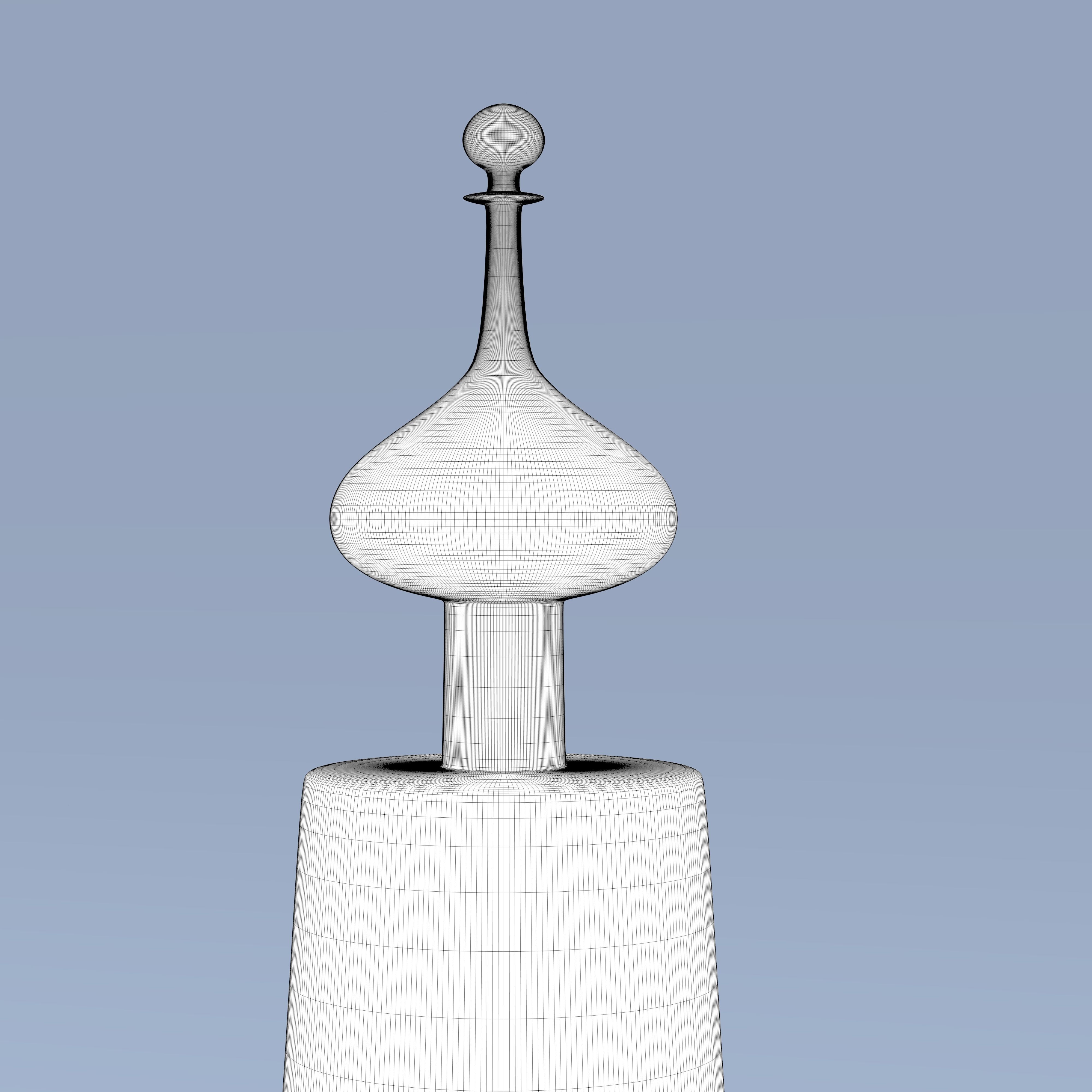 Moroccan Perforated Metal Conical Lantern 3D model_5