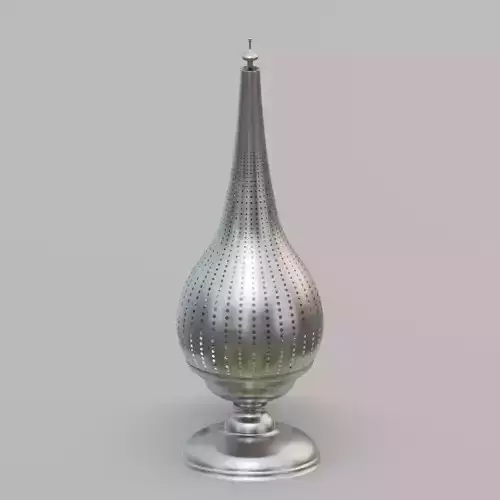 Moroccan Perforated Metal Conical Lantern 3D model