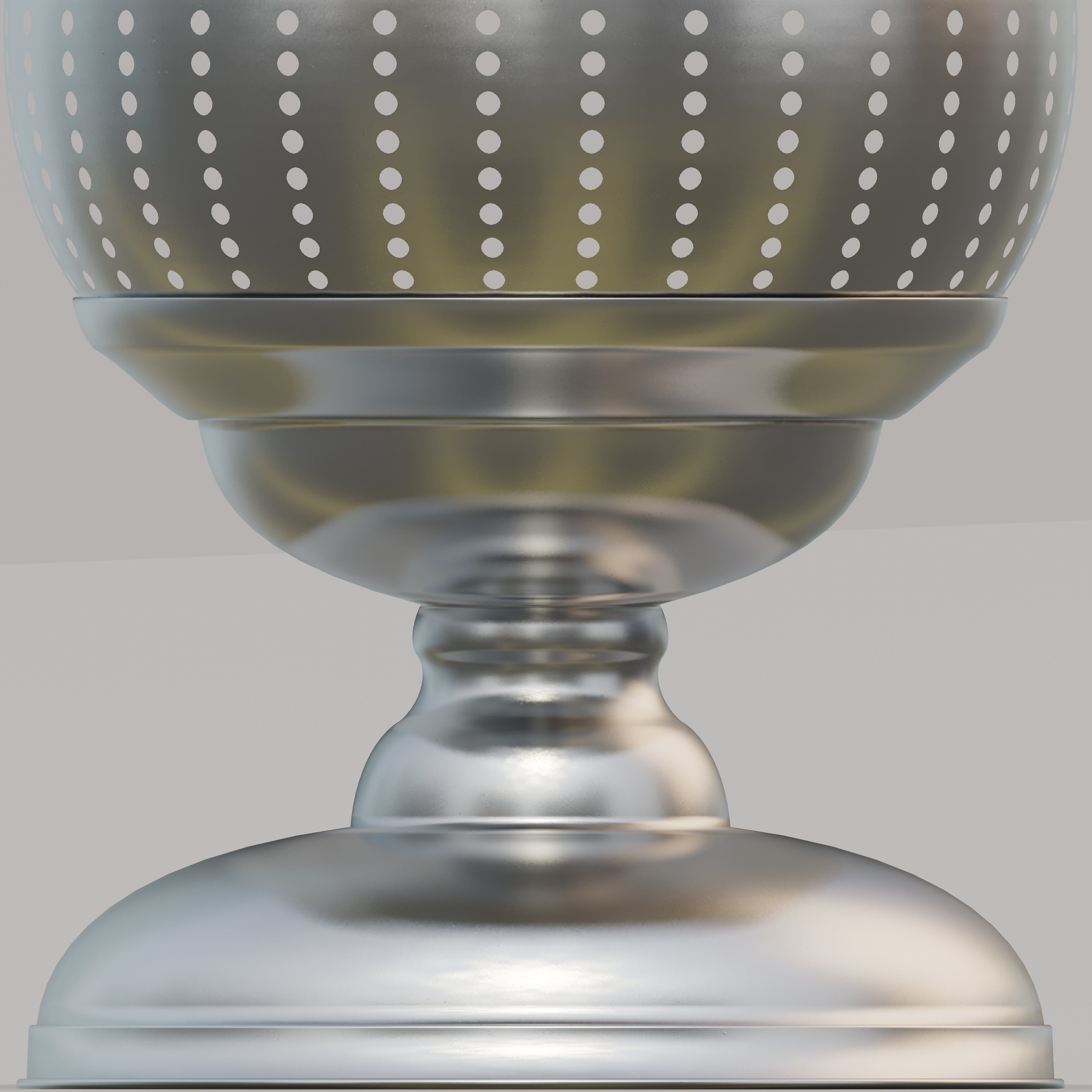 Moroccan Perforated Metal Conical Lantern 3D model_3