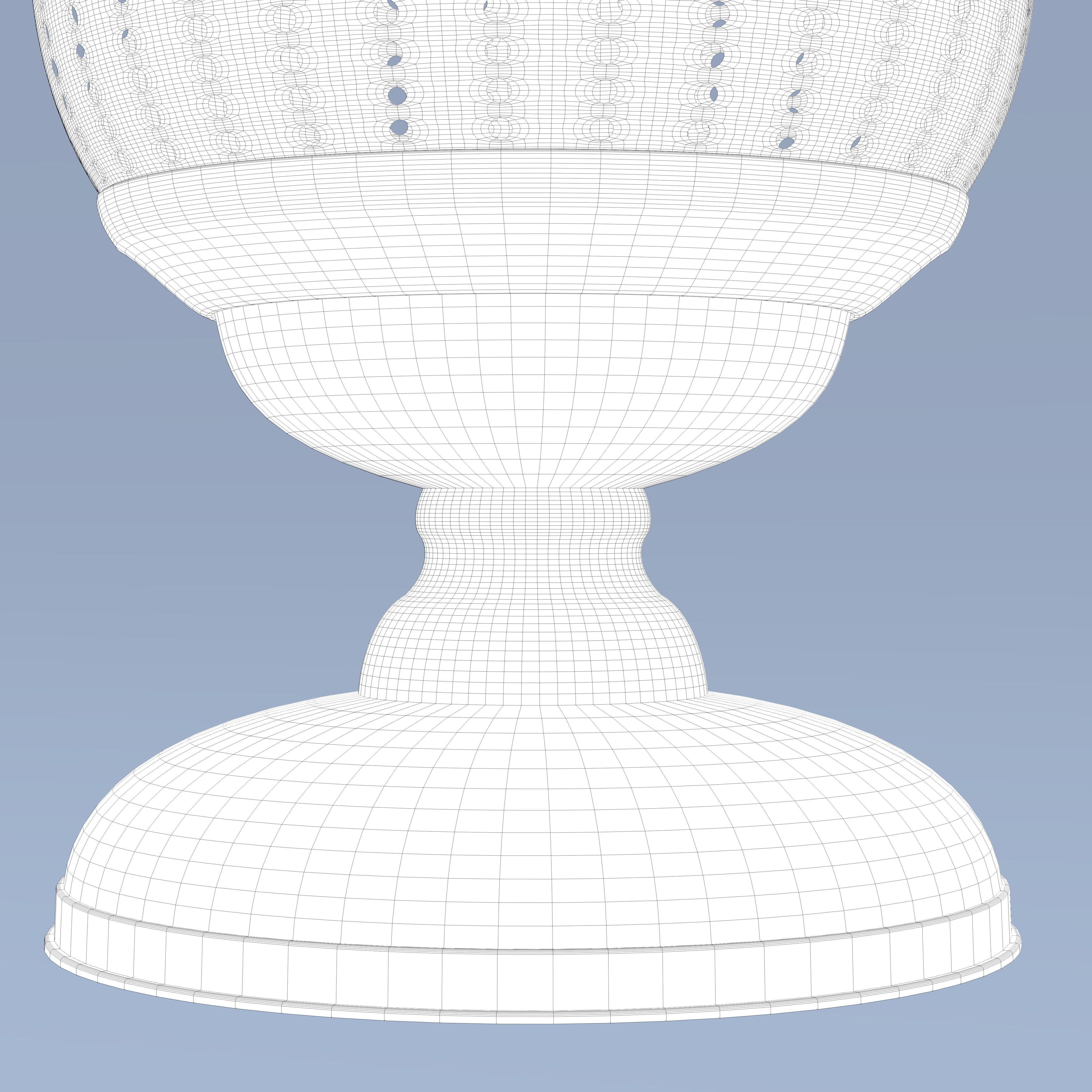 Moroccan Perforated Metal Conical Lantern 3D model_7