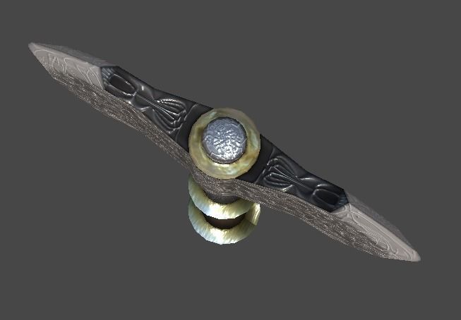 Battle ax1 Low-poly 3D model_6