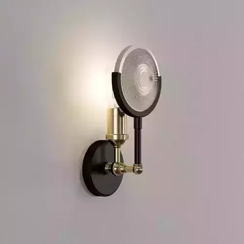 Light Slate and Vintage Brass Sconce