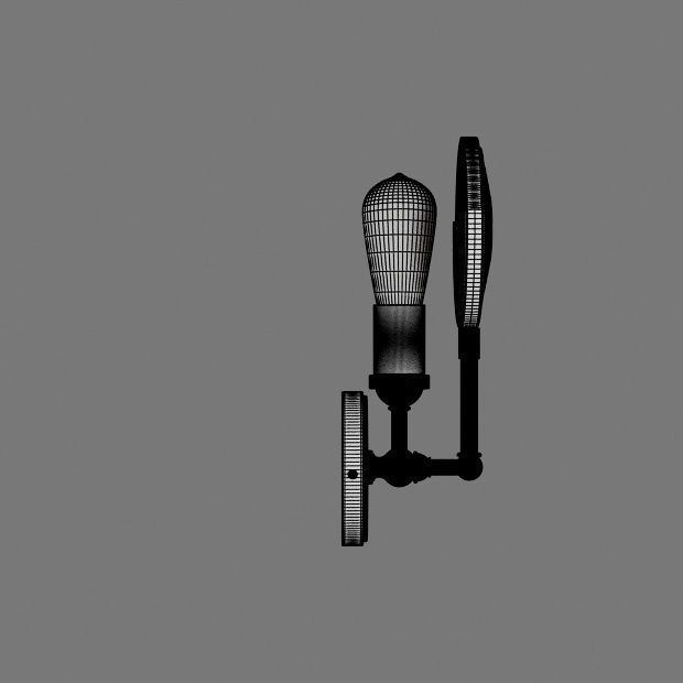 Light Slate and Vintage Brass Sconce 3D model_3