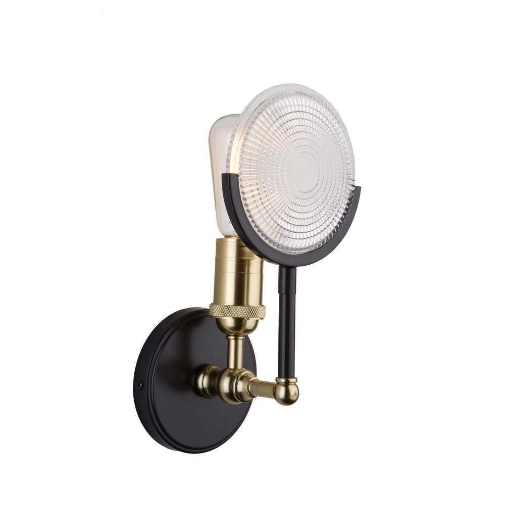 Light Slate and Vintage Brass Sconce 3D model_4