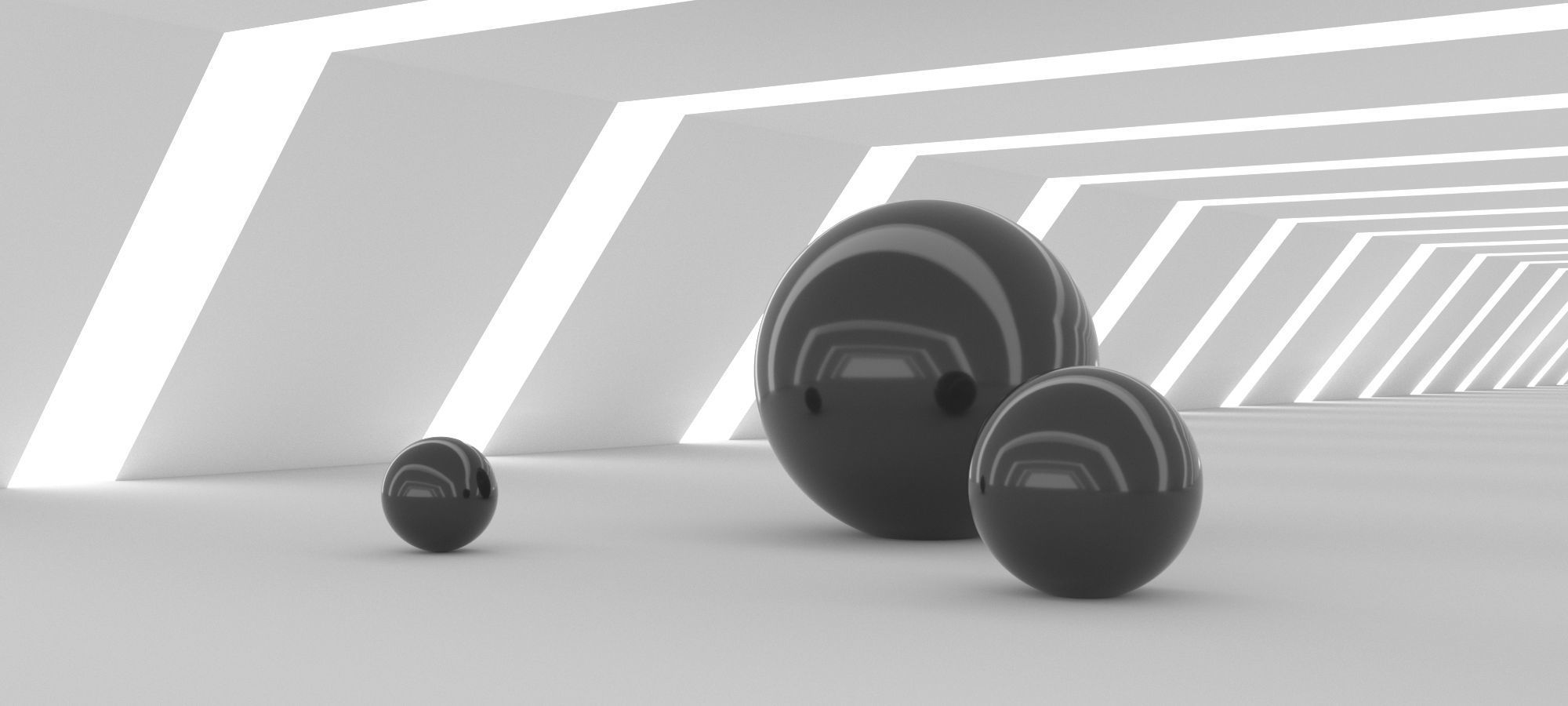 Corridor - scene for rendering 3D model_3