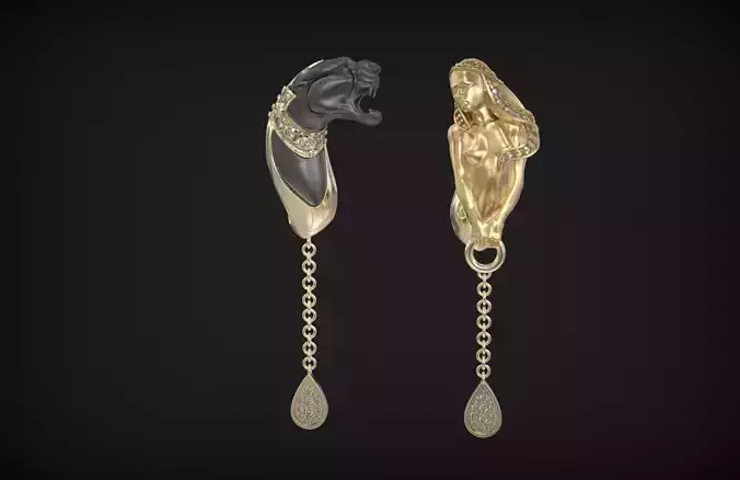 Earring Magerit Instinto 3D print model 3D print model