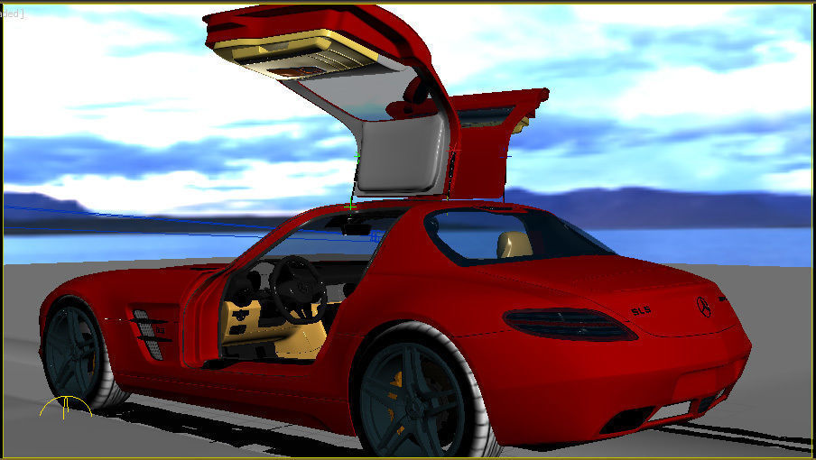 Mercedes Benz SLS 3D model_2