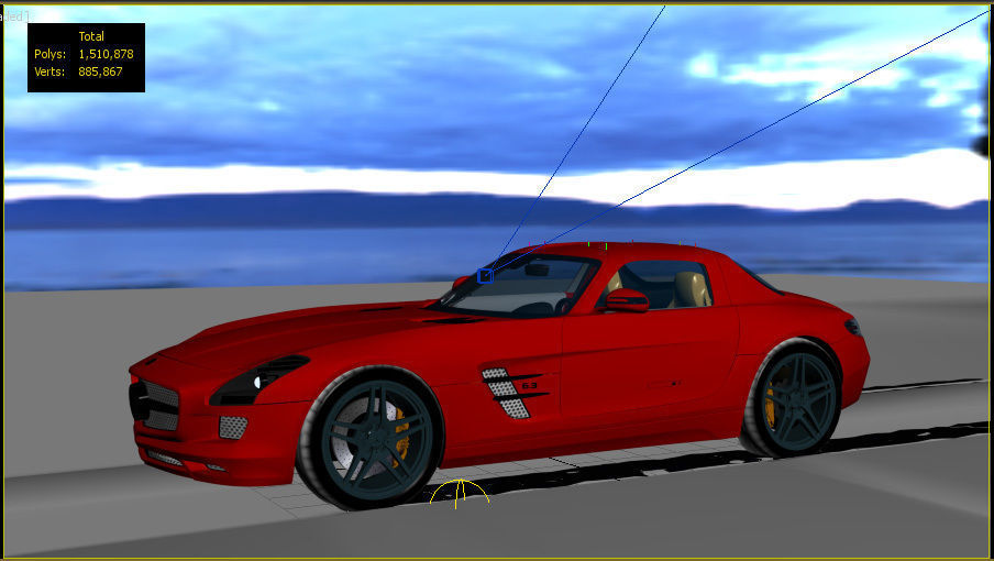 Mercedes Benz SLS 3D model_5