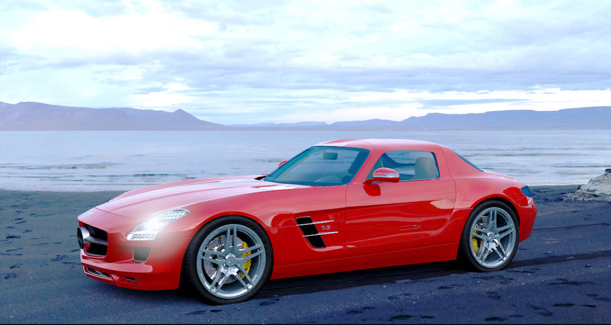 Mercedes Benz SLS 3D model_1