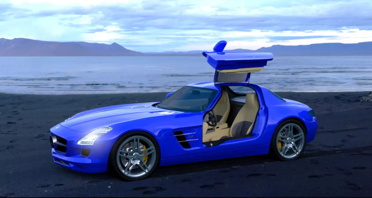 Mercedes Benz SLS 3D model_0