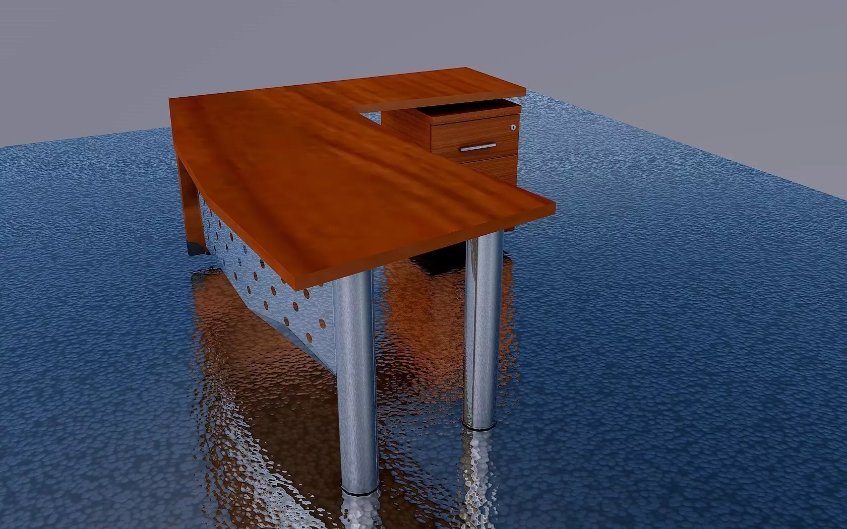 Office desk 3 3D model_0
