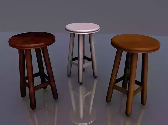 Stool 5 three wooden stools