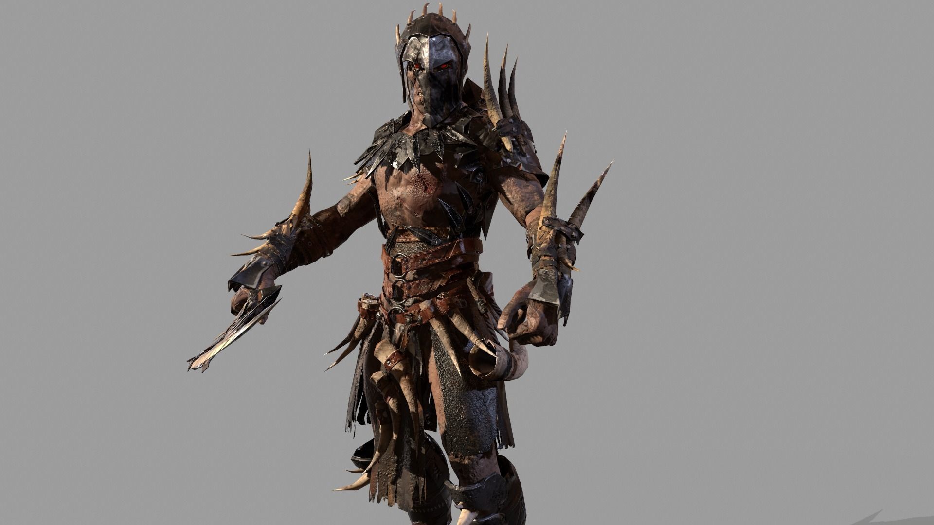 Ork Berserker Low-poly 3D model_6