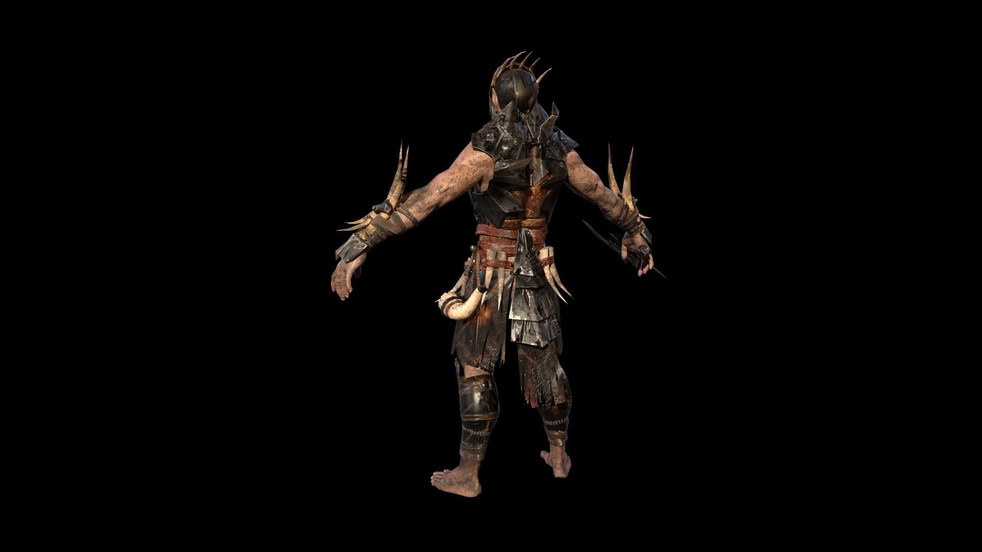 Ork Berserker Low-poly 3D model_3