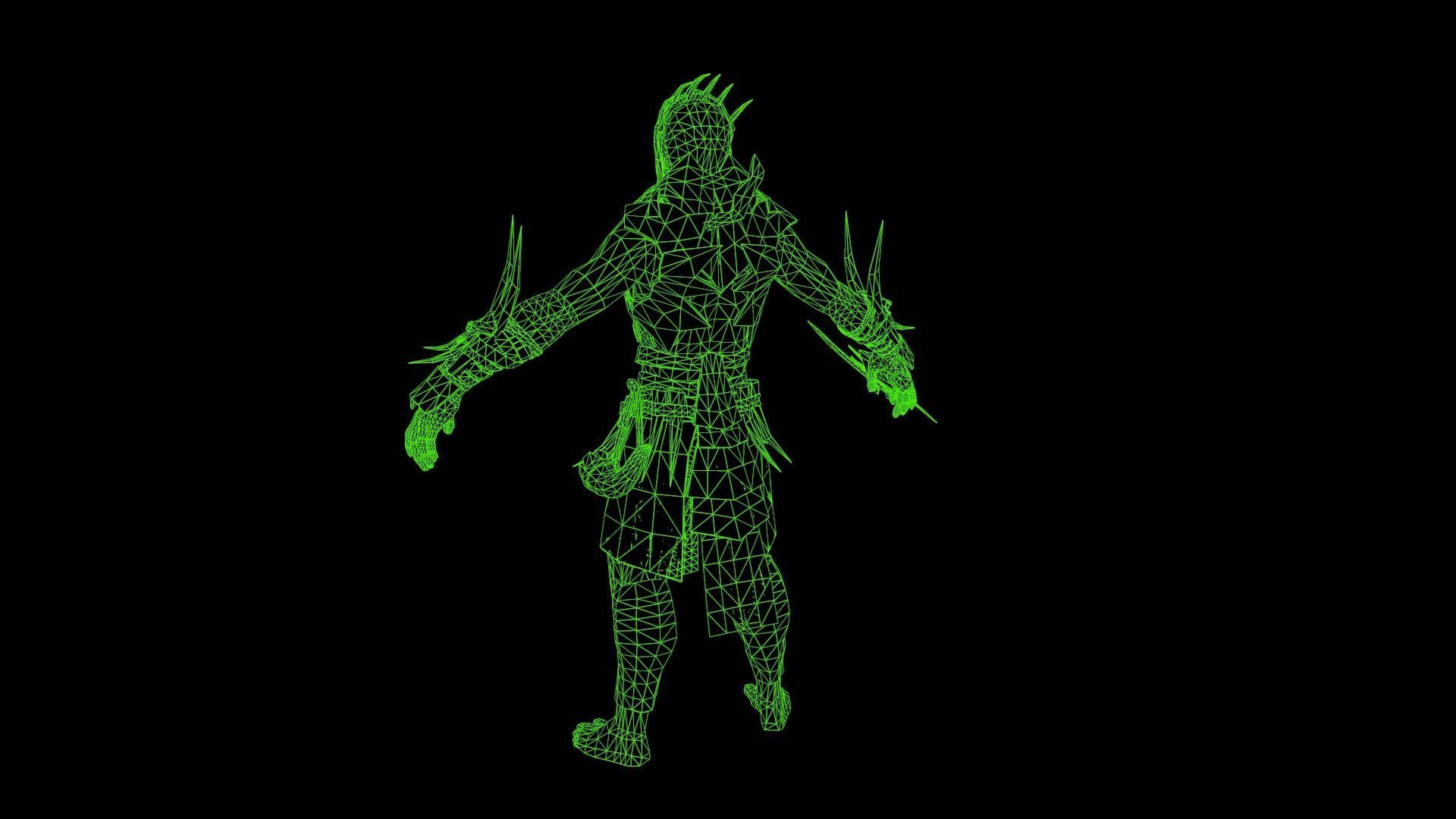 Ork Berserker Low-poly 3D model_4