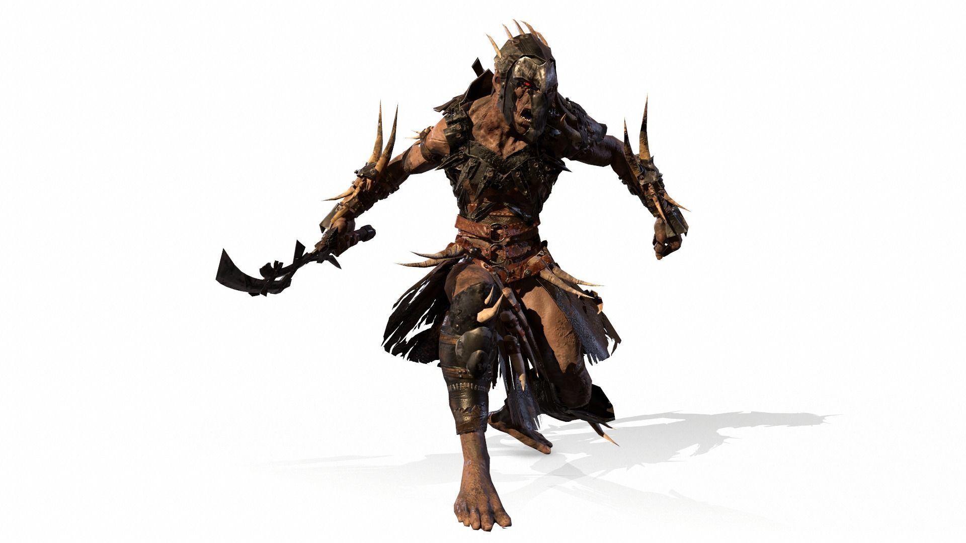 Ork Berserker Low-poly 3D model_14