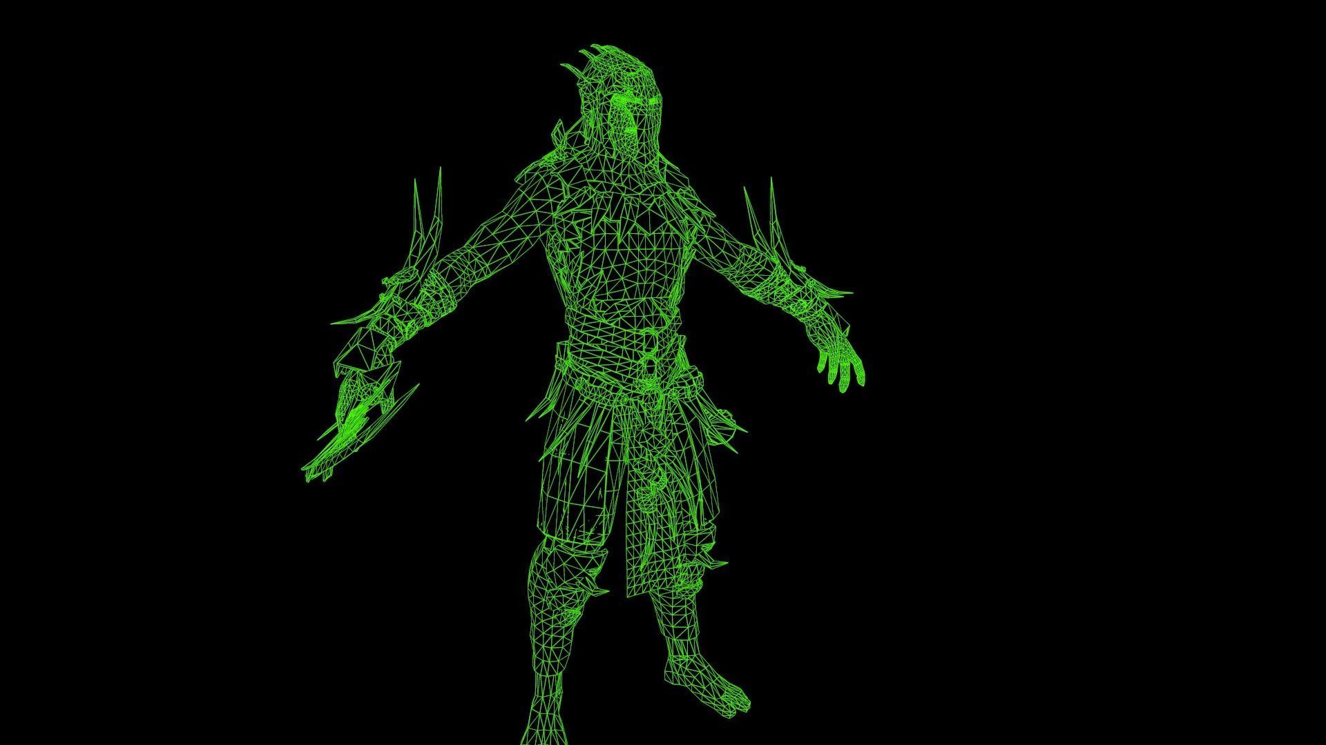 Ork Berserker Low-poly 3D model_5