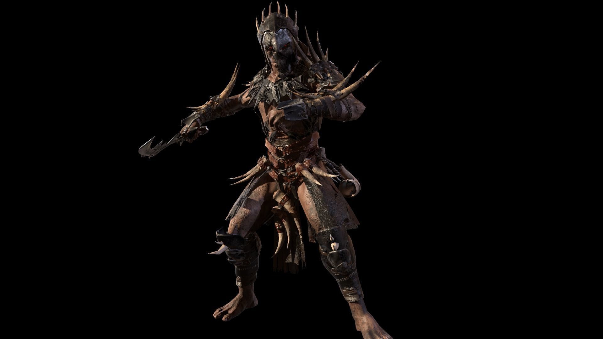 Ork Berserker Low-poly 3D model_8