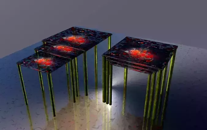 Zigon glass and brass table