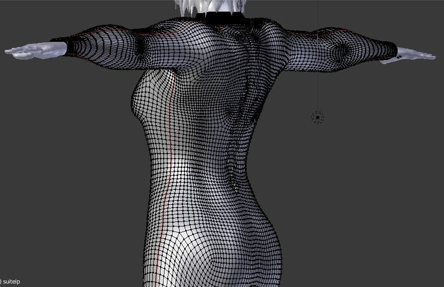 The Semjase woman in outfit Low-poly 3D model_10