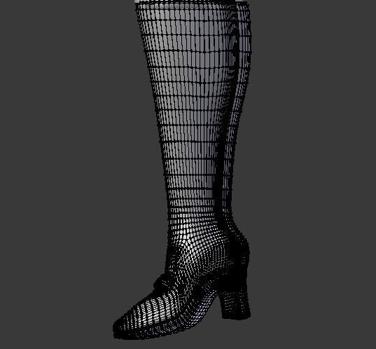 The Semjase woman in outfit Low-poly 3D model_9