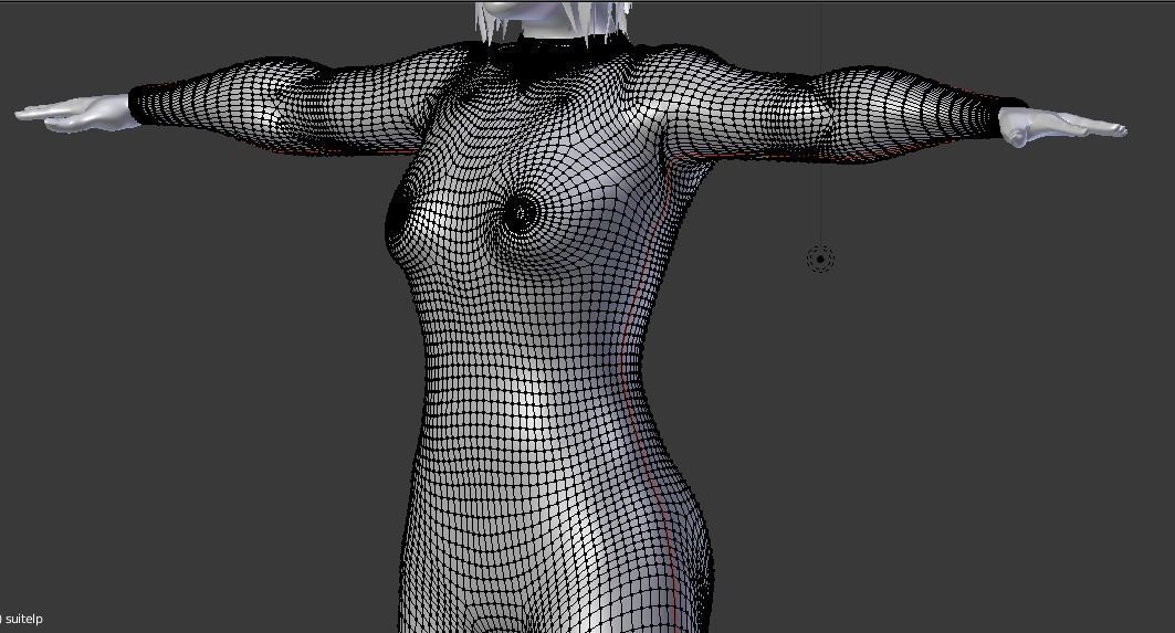 The Semjase woman in outfit Low-poly 3D model_8