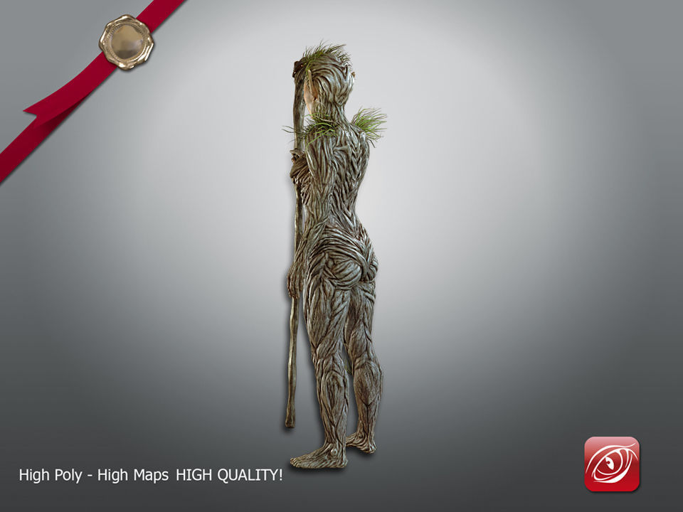 Nature Nymph 001 Low-poly 3D model_2