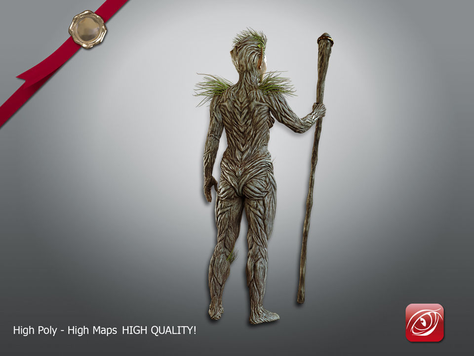 Nature Nymph 001 Low-poly 3D model_5