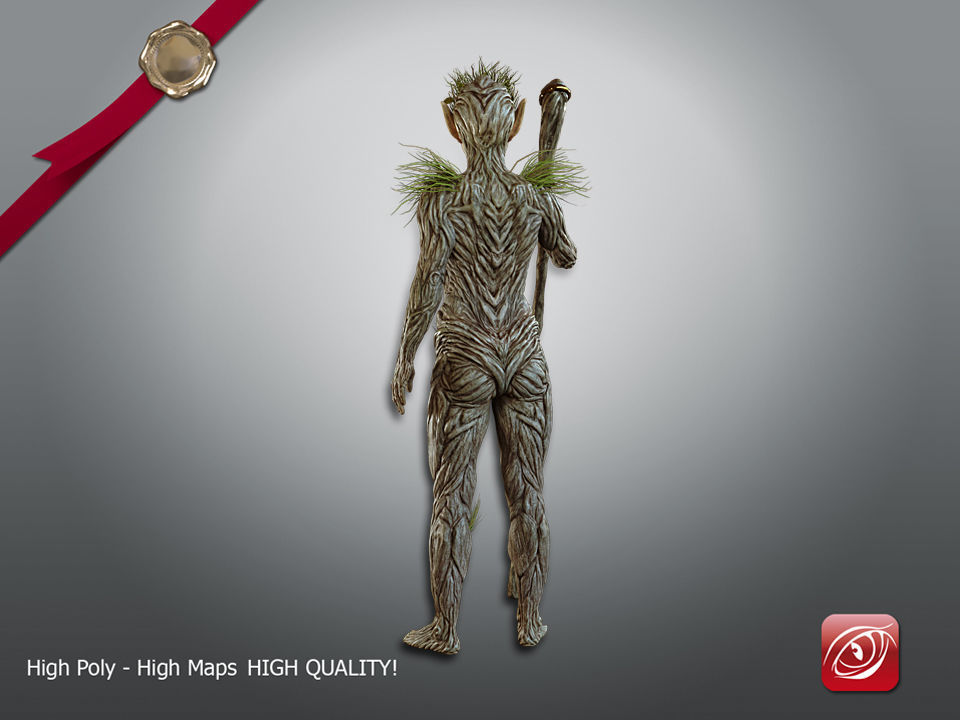 Nature Nymph 001 Low-poly 3D model_3