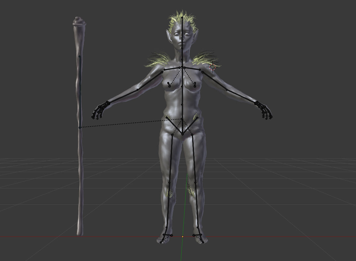 Nature Nymph 001 Low-poly 3D model_10