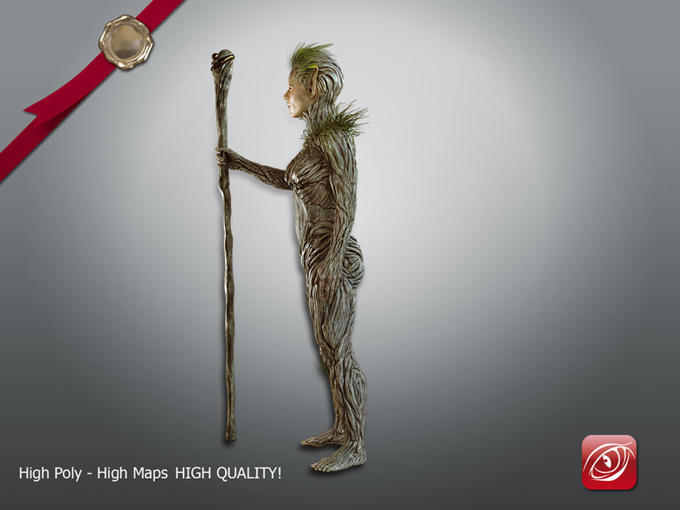 Nature Nymph 001 Low-poly 3D model_4