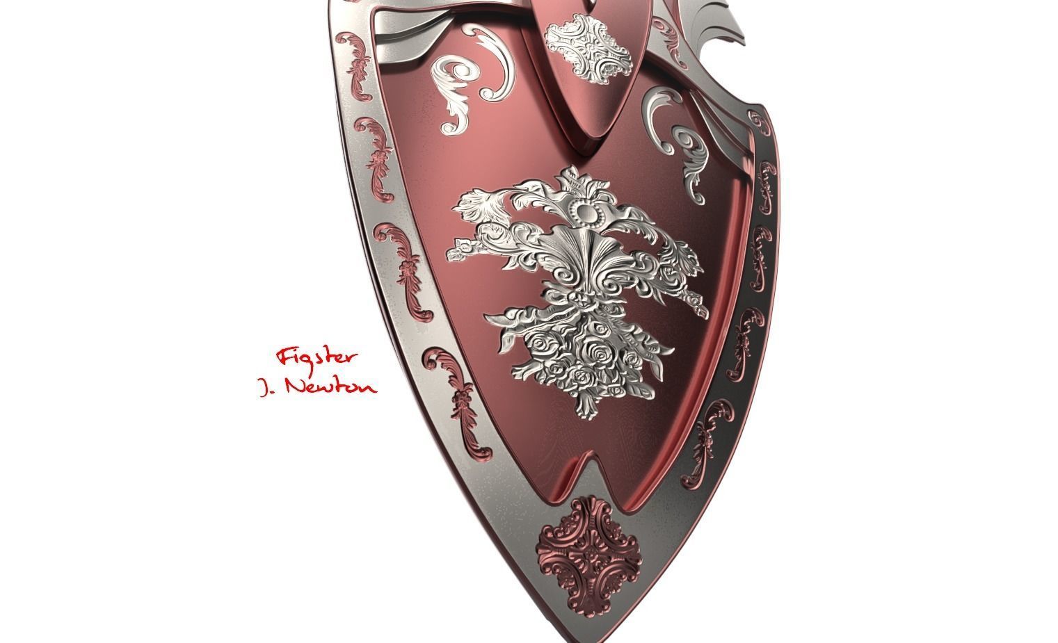 Female Elf Warrior 3D model_13