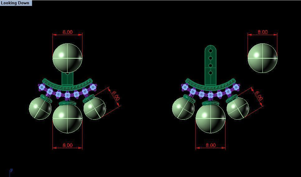 Earrings jackets 3D print model_3