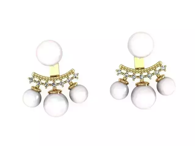 Earrings jackets 3D print model