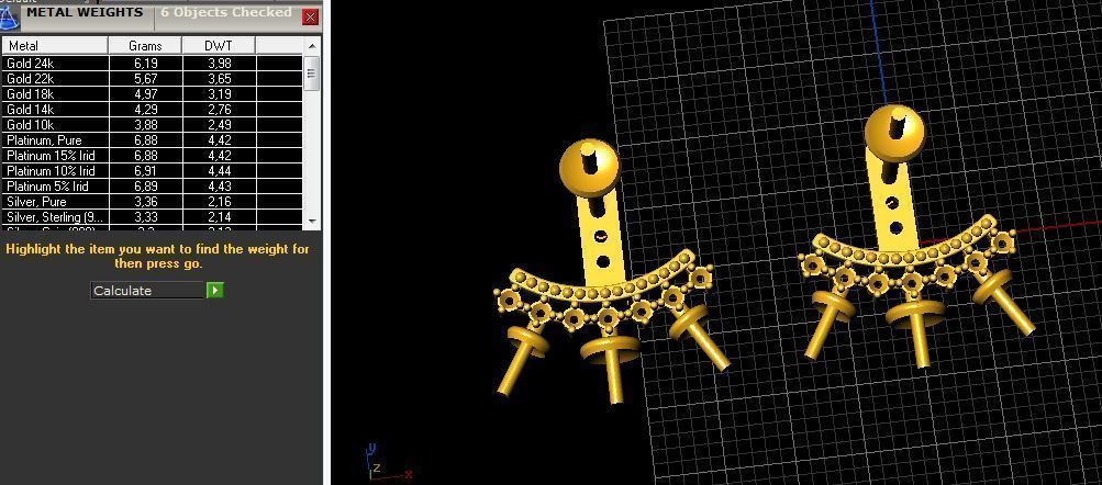 Earrings jackets 3D print model_1