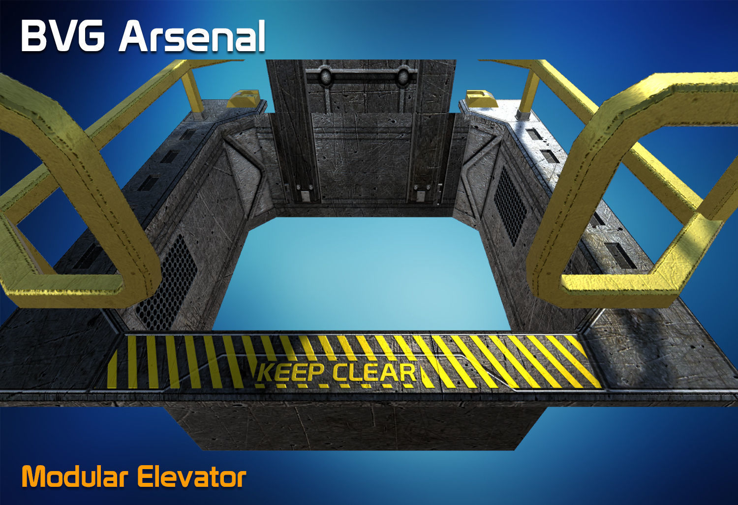 Modular Elevator - HQ Low-poly 3D model_5
