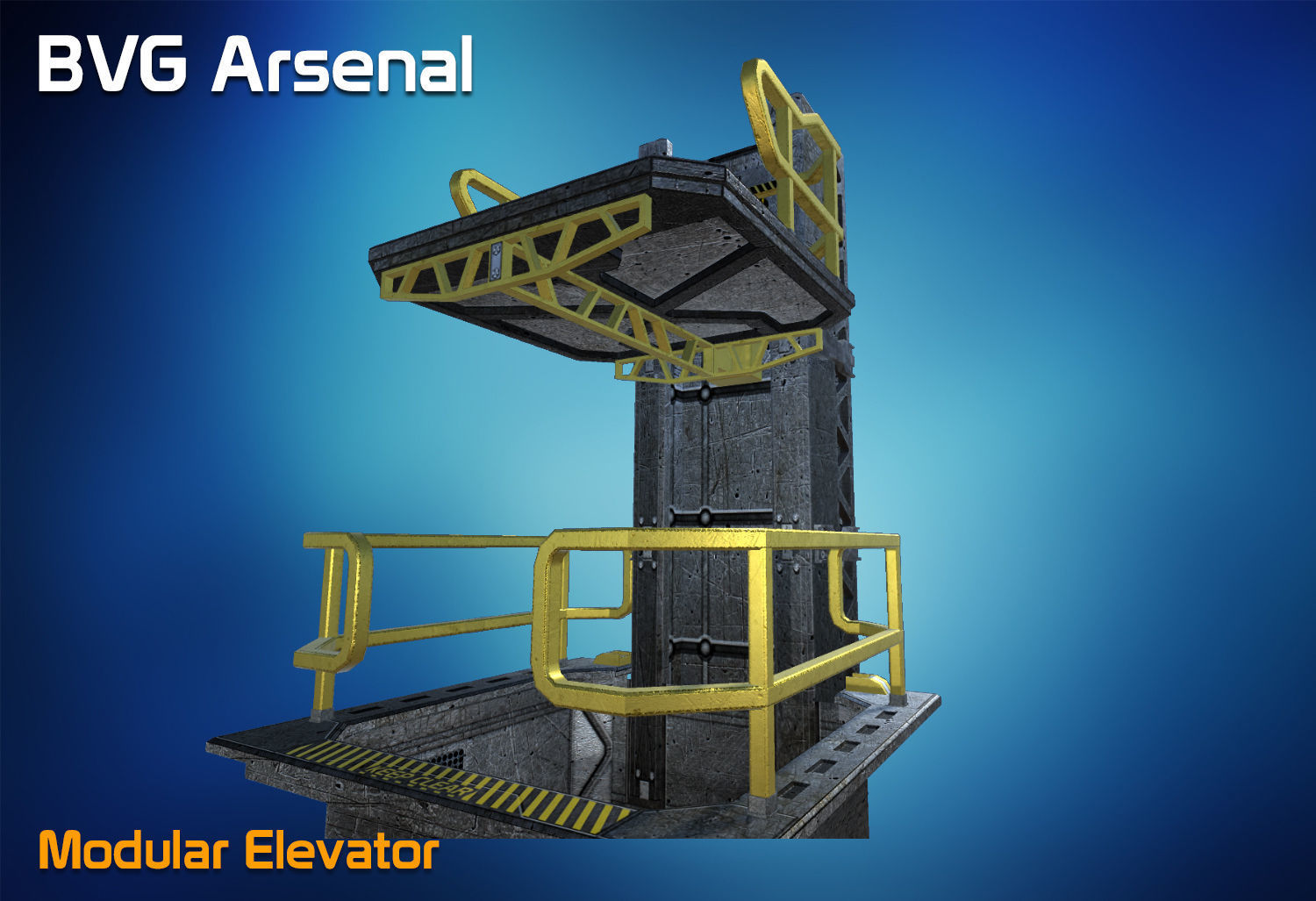 Modular Elevator - HQ Low-poly 3D model_2