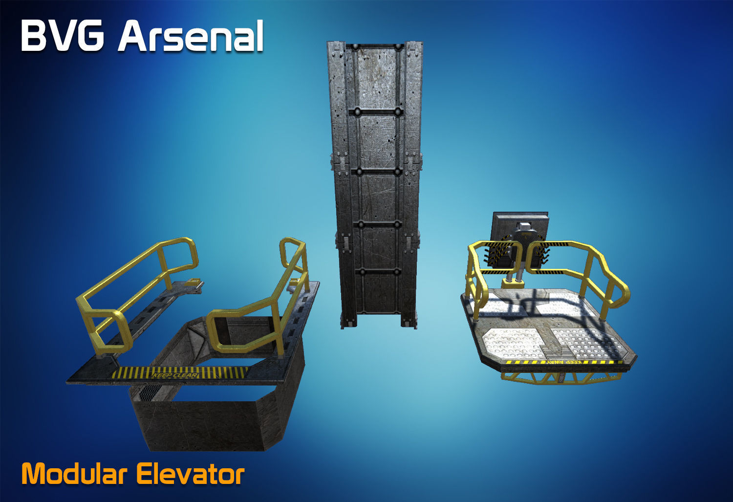 Modular Elevator - HQ Low-poly 3D model_1