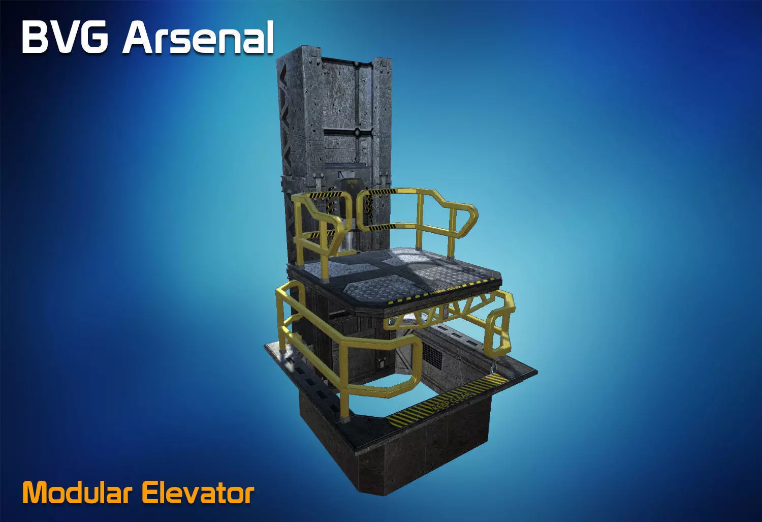 Modular Elevator - HQ Low-poly 3D model_0
