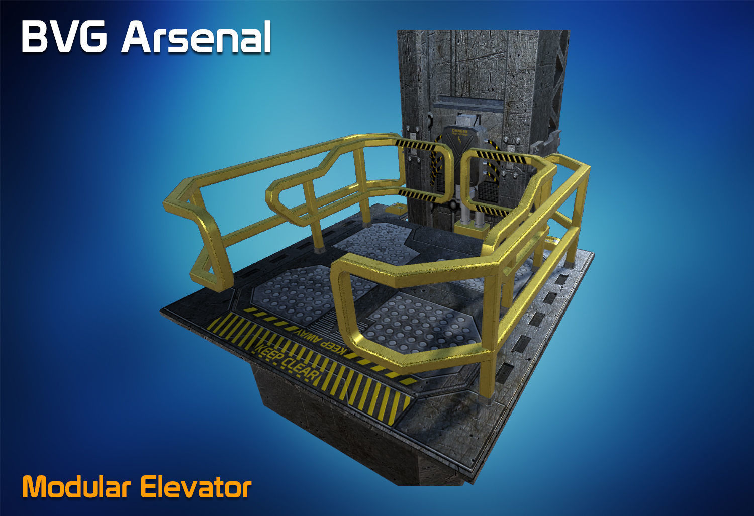 Modular Elevator - HQ Low-poly 3D model_3